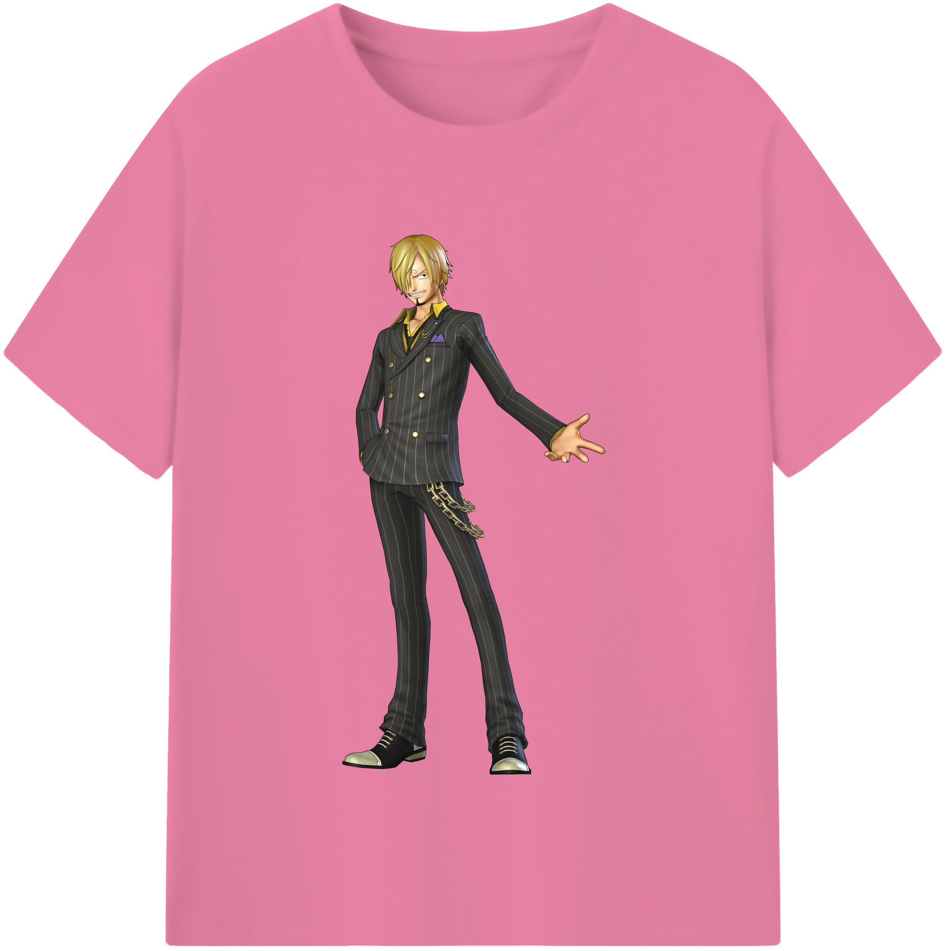 ワンピース サンジ ONE PIECE Sanji 綿100％半袖Tシャツ（フロントプリント）